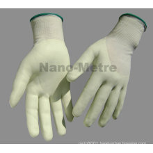 NMSAFETY 13g HPPE liner 3/4 coated water-based pu anti cut work glove